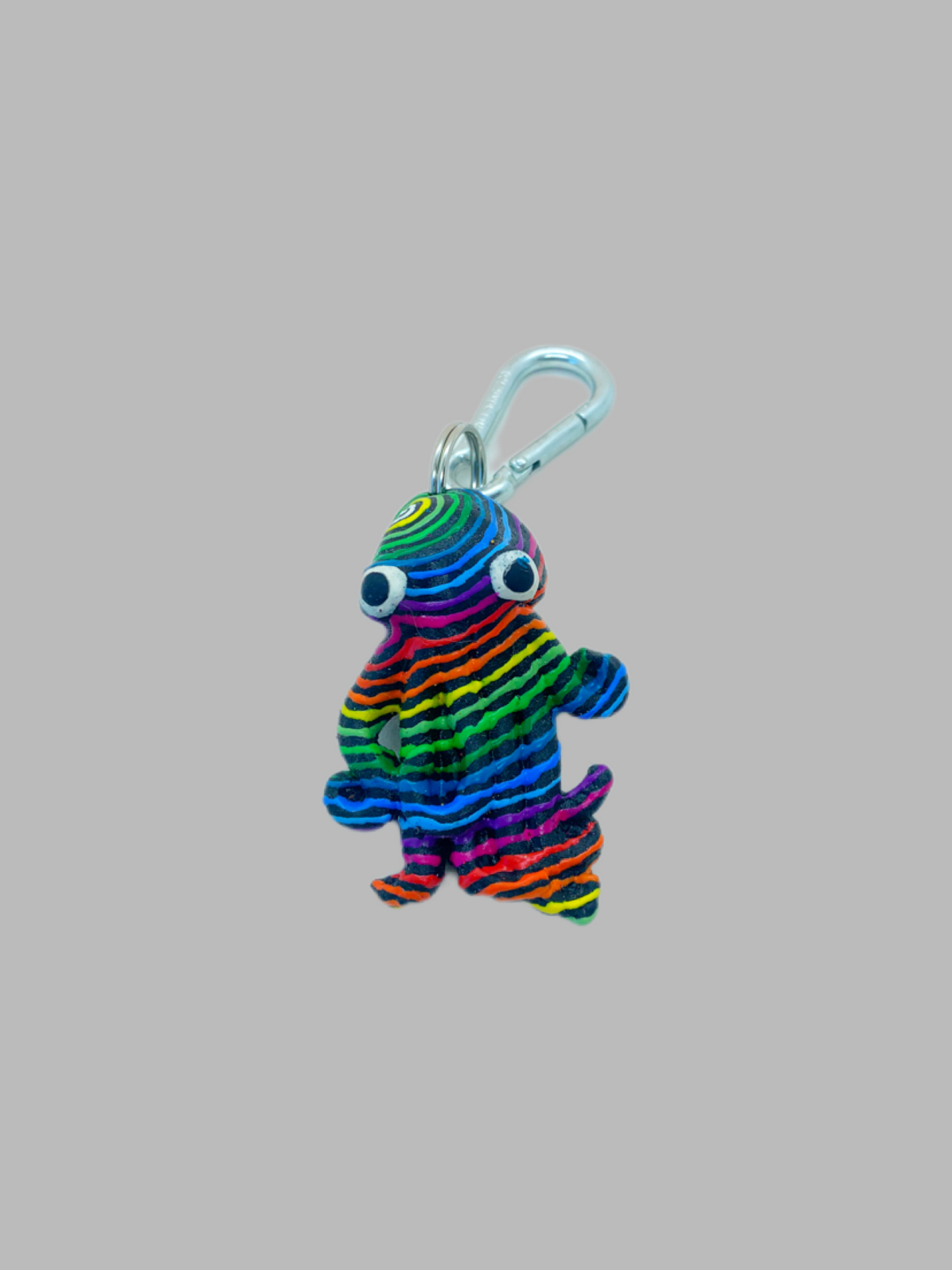 Rubber Keyring Octopus Rainbow