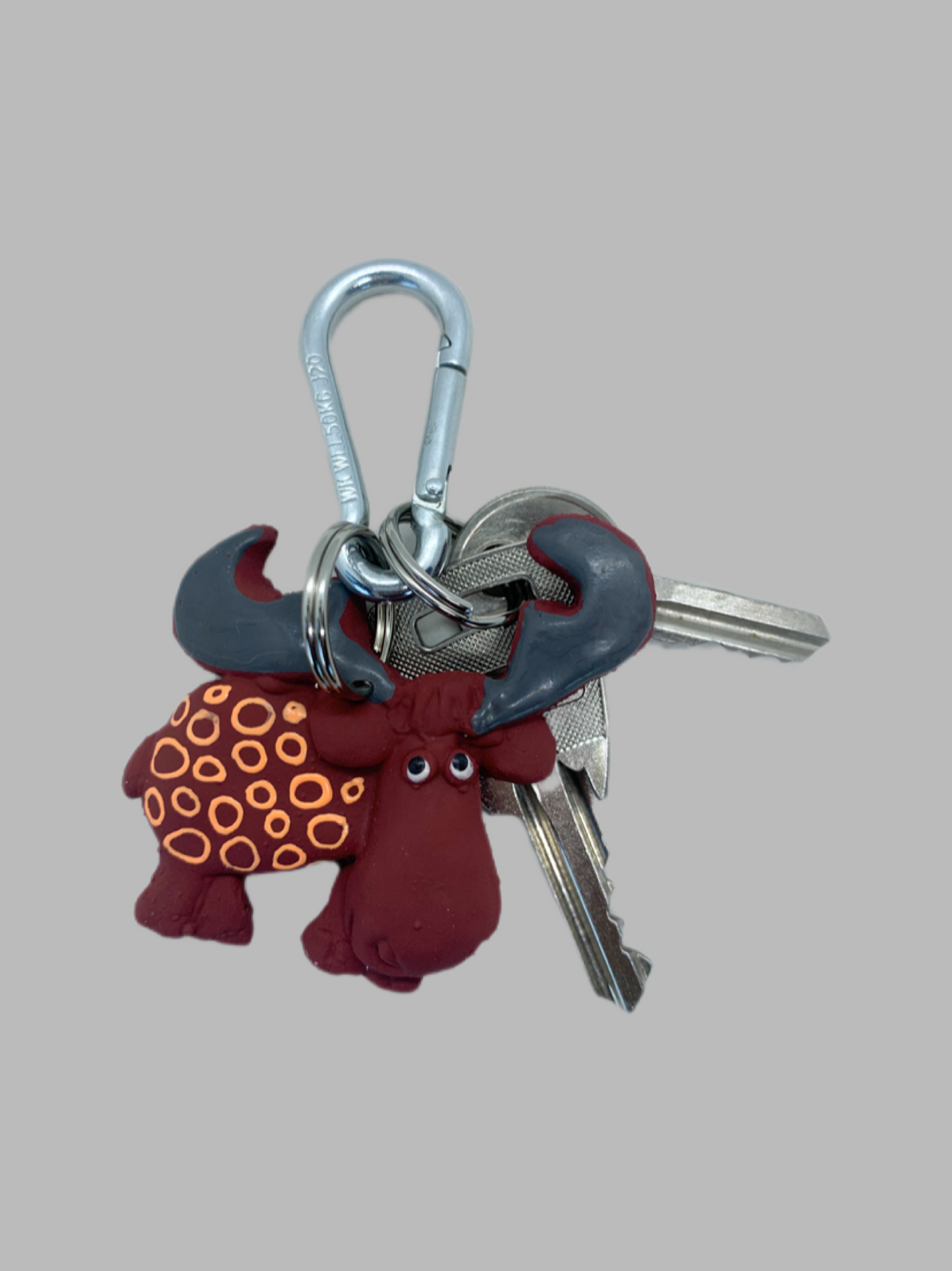 Rubber Keyring Moose Brown