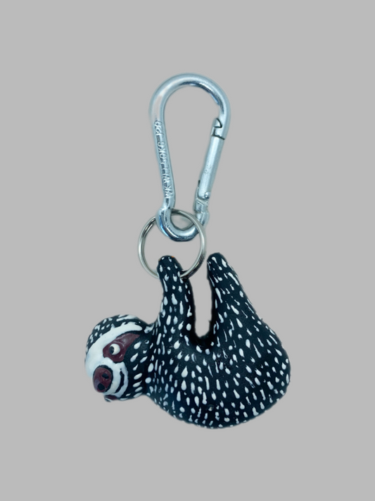 Rubber Keyrings Sloth Black