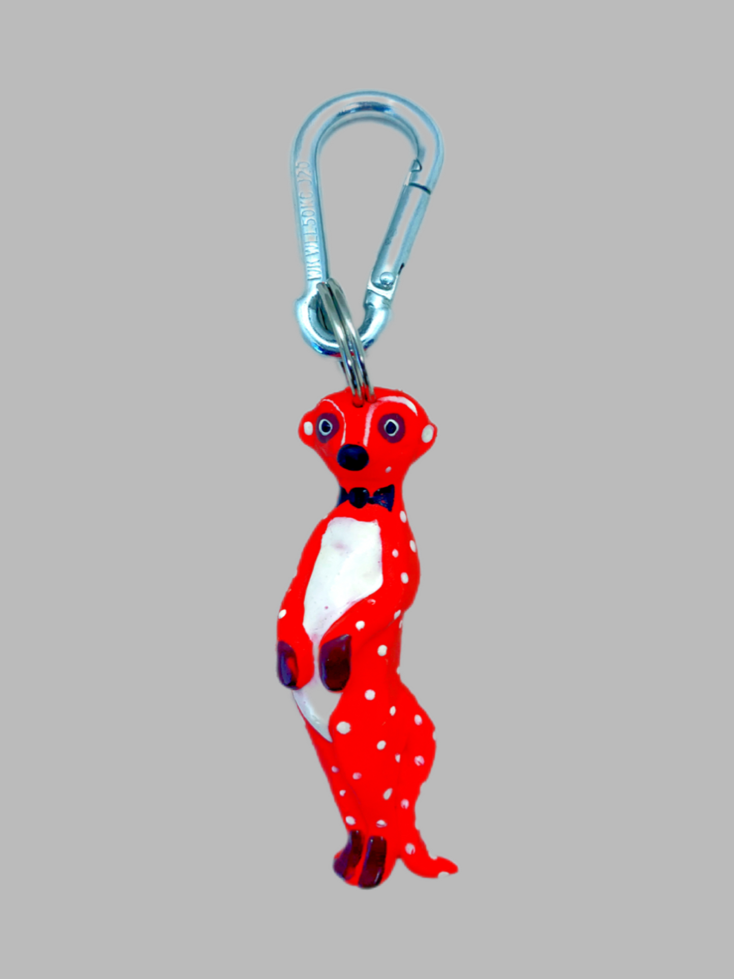 Rubber Keyring Meercat Red