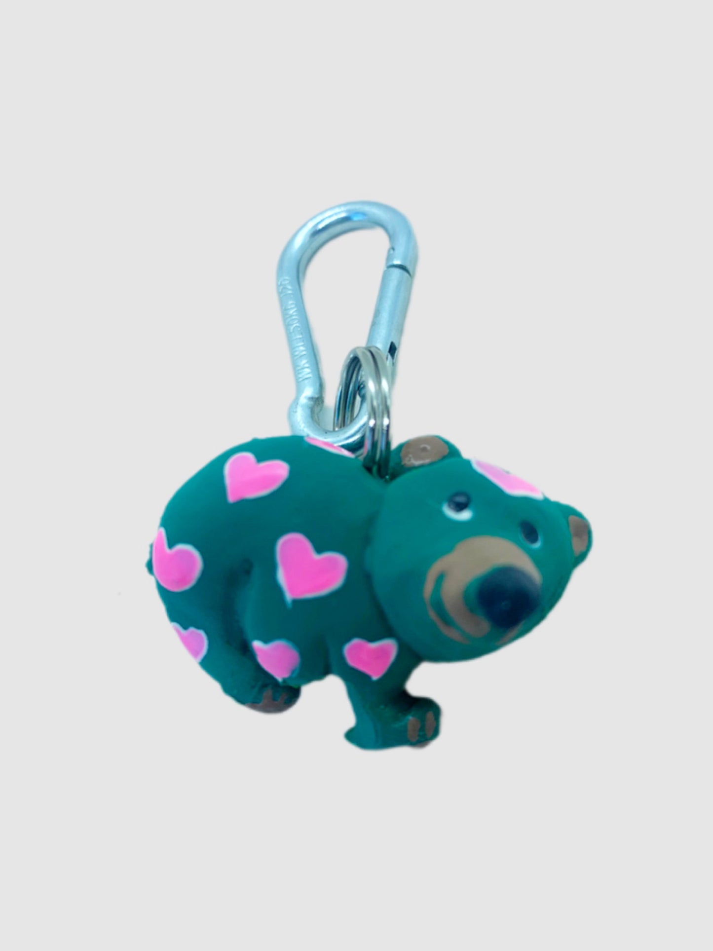 Rubber Keyring Bear Turquois