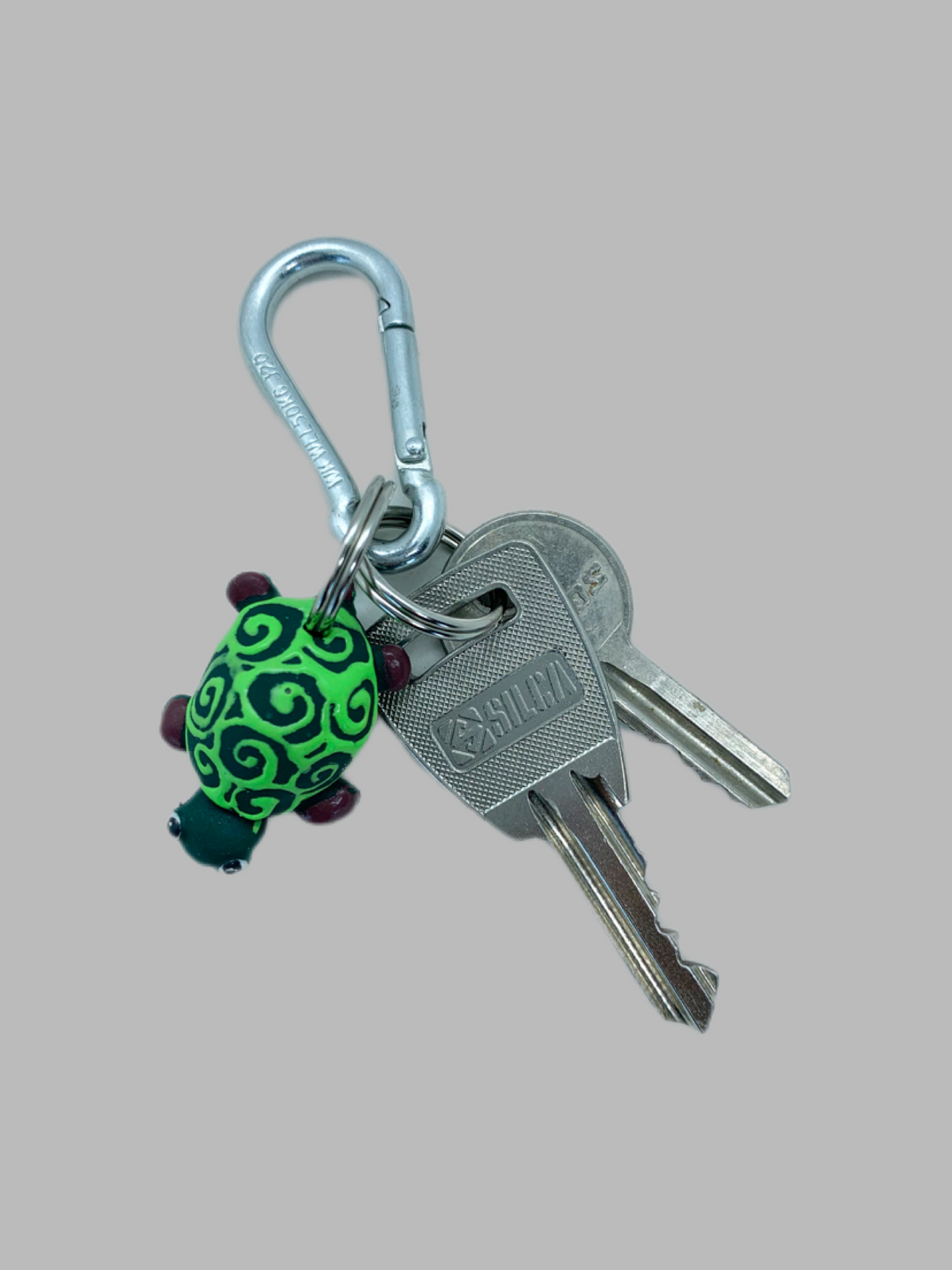 Rubber Keyring Turtle s Green