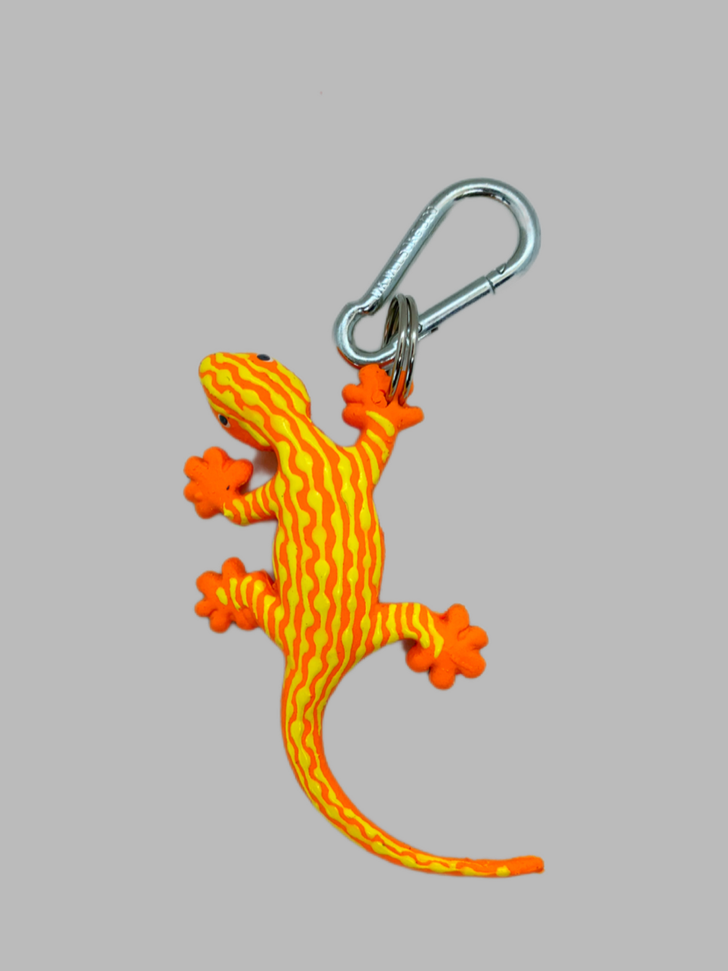 Rubber Keyring Gecko Orange